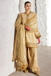3-PC Embroidered Raw-Silk Suit CMA-5-016