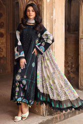 3-PC Embroidered Lawn Shirt with Embroidered Chiffon Dupatta and Trouser AK5-06