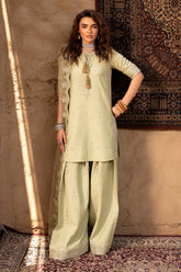 3-PC Embroidered Raw-Silk Suit CMA-5-044