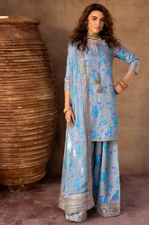 3-PC Embroidered Raw-Silk Suit CMA-5-072