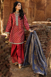 3-PC Raw-Silk Embroidered Suit CMA-5-34