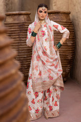 3-PC Embroidered Raw-Silk Suit CMA-5-071