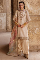 3-PC Embroidered Raw-Silk Suit CMA-5-038