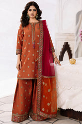 3-PC Embroidered Raw-Silk CMA-6-358