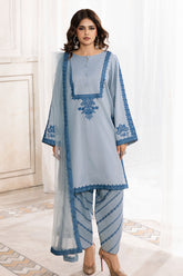 3-PC Embroidered Raw-Silk CMA-6-347