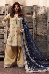 3-PC Embroidered Raw-Silk Suit CMA-5-122A