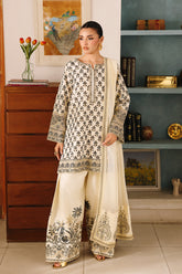 3-PC Embroidered Raw Silk CMA-6-403