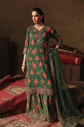 3-PC Embroidered Raw-Silk Suit CMA-5-030