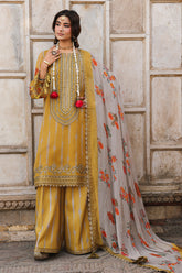 3-Pc Unstitched Embroidered Printed Chiffon Collection VSL6-10