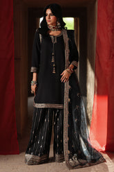 3 Pcs Embroidered Raw Silk CMA-6-492