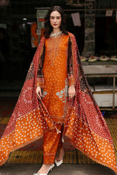 3-PC Unstitched Embroidered Linen Collection CCW6-04