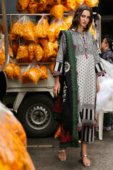 3-PC Unstitched Embroidered Linen Collection CCW6-08