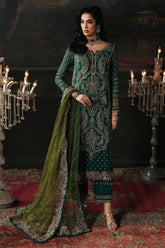 3 Pc Embroidered Dyed Chiffon CA26-04