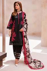 3-PC Unstitched Printed Lawn Shirt with Chiffon Dupatta and Trouser CP4-59