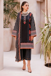 3-PC Unstitched Printed Lawn Shirt with Chiffon Dupatta and Trouser CP4-61