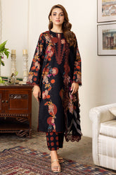 3-PC Embroidered Lawn Shirt with Embroidered Chiffon Dupatta and Trouser CRN4-18P