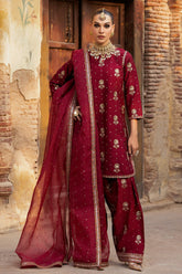 3-PC Embroidered Silk Suit CMA-5-093