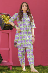 2-PC Printed Cotton Suit CPM-5-173Z