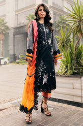 3-PC Embroidered Lawn Shirt with Embroidered Chiffon Dupatta and Trouser AK5-02