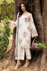 3-PC Unstitched Embroidered Lawn Shirt with Embroidered Lawn Dupatta and Trouser CRN4-06