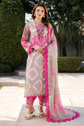 3-PC Unstitched Printed Embroidered Lawn Collection SH5-09