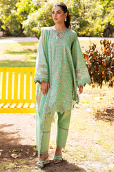 3-PC Unstitched Embroidered Lawn Shirt with Embroidered Lawn Dupatta and Trouser CRN4-10