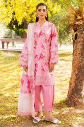 3-PC Unstitched Embroidered Lawn Shirt with Embroidered Lawn Dupatta and Trouser CRN4-07