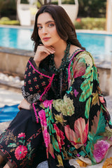 3-PC Unstitched Printed Lawn Shirt with Chiffon Dupatta and Trouser CP4-41