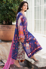 3-PC Unstitched Printed Lawn Shirt with Chiffon Dupatta and Trouser CP4-42