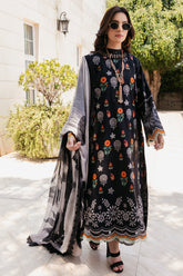 3-PC Unstitched Printed Lawn Shirt with Chiffon Dupatta and Trouser CP4-53