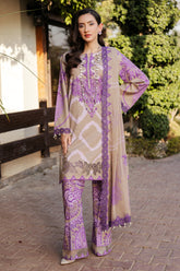 3-PC Unstitched Printed Embroidered Lawn Collection SH5-11