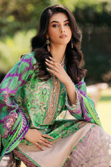 3-PC Unstitched Printed Lawn Shirt with Chiffon Dupatta and Trouser CP4-43