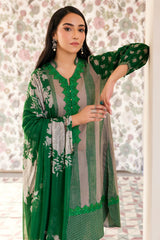 3-PC Embroidered Cotton Shirt with Chiffon Dupatta and Trouser CNP-4-021