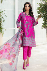 3-PC Unstitched Printed Lawn Shirt with Chiffon Dupatta and Trouser CP4-56