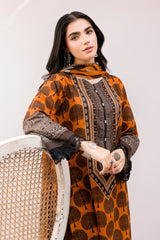 3-PC Printed Lawn Shirt with Chiffon Dupatta and Trouser CPM-4-03