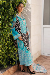 3-PC Printed Lawn Shirt with Chiffon Dupatta and Trouser CPM-4-042