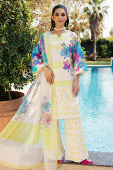 3-PC Printed Lawn Shirt with Chiffon Dupatta and Trouser CPM-4-043