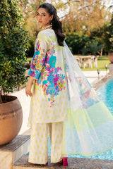 3-PC Printed Lawn Shirt with Chiffon Dupatta and Trouser CPM-4-043