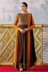 3-PC Printed Cotton Shirt with Chiffon Dupatta and Trouser CPM-4-013