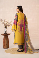 3-PC Unstitched Printed Lawn Shirt with Chiffon Dupatta and Trouser CPS4-08