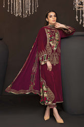 3-Pc Charizma Unstitched Vlevet Collection CV22-05A