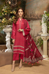 3 Pc Unstitched Kotail Printed with Wool Shawl cpw4-014