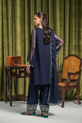 3-PC Embroidered Chiffon Shirt with Embroidered Dupatta and Trouser CMA-3-244