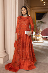 4-PC Sequence Embroidered Shirt with Raw Silk Sharara STM23-08-S