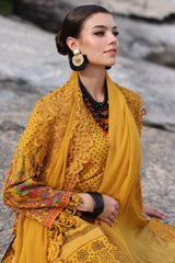 3-PC Unstitched Printed Lawn Shirt with Embroidered Chiffon Dupatta PM4-12