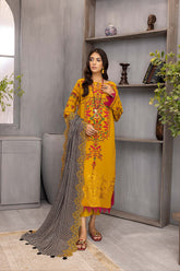 3-Pc Charizma Unstitched Embroidered Swiss Voil CSM22-12