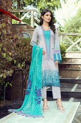 3-Pc Printed Lawn Unstitched With Chiffon Dupatta CP22-69