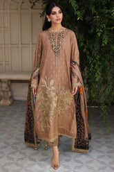 3-PC Embroidered Staple Jacquard with Zari Staple Shawl CMW-03