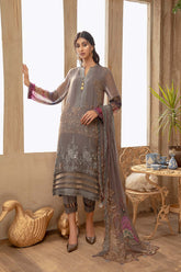 3 Pc Unstitched Embroidered Chiffon VSL22-05