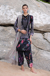 3-PC Unstitched Printed Lawn Shirt with Embroidered Chiffon Dupatta PM4-13